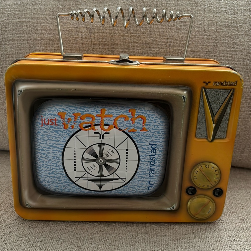 Vintage Randstad T.V. Tin Lunch Box